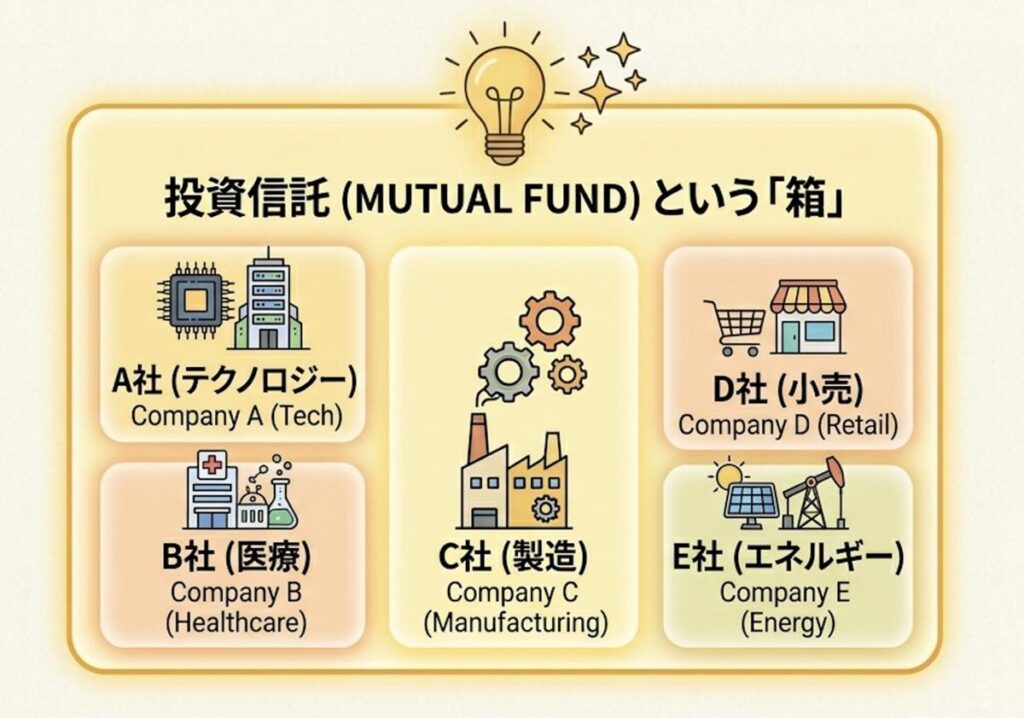 投資信託とは何かを示した図